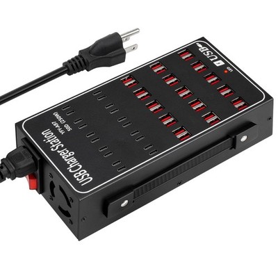 250W Charging Station for Multiple Devices, (20 USB C+30 USB A), Stations for...