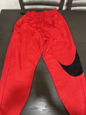 Nike Sportswear Swoosh Joggers Red Men s Size Medium Side Swoosh