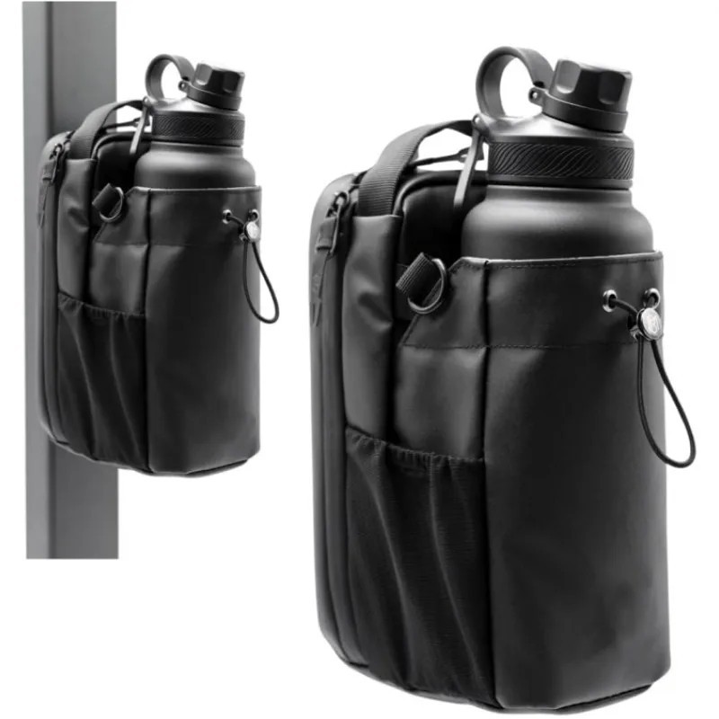 Magnetic Water Bottle Bag Large Capacity Portable Cup Holder Crossbody Gym Outdo