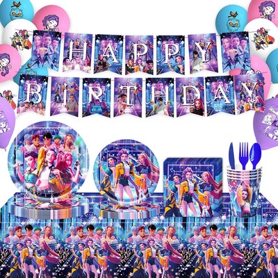 Dämon Hunter Kinder Birthday Party Decor Banner Ballon Geschirr Lieferungen Set