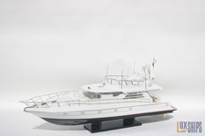 Yachtmodell Princess 60 aus Holz - Handgefertigtes Luxusboot 100 cm für Büro ...
