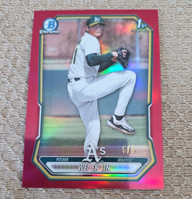 Topps 2025 Bowman Chrome 1st Bowman Wei-En Lin BCP-125 Serial Numbered 5/5