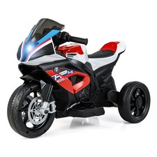 12V Kids Ride on Motorcycle Licensed BMW 3 Wheels Electric Toy w/ Light  Music