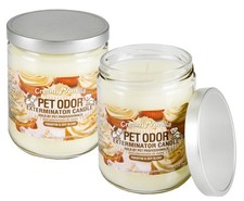 Odor Exterminator Candle, Creamy Vanilla, 13 Ounce Jar Pack of 2