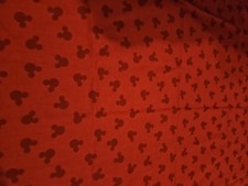 Mickey Mouse Red Cotton Fabric Remnant 43 X 76 Springs creative 2012