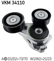 Skf Spannrolle, Keilrippenriemen Vkm 34110 FüR Ford