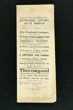 Buntingford, Aspenden, Gt Hormead. Property Sale Particulars 1899. Plumb. Wilds.