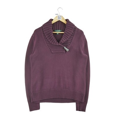 Lauren Ralph Lauren Damen Pullover Größe XL Bordeaux #QWE7181