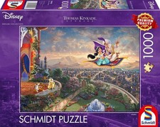 NEW  SEALED Schmidt 59950 Thomas Kinkade Disney Aladdin 1000 Pc Jigsaw Puzzle