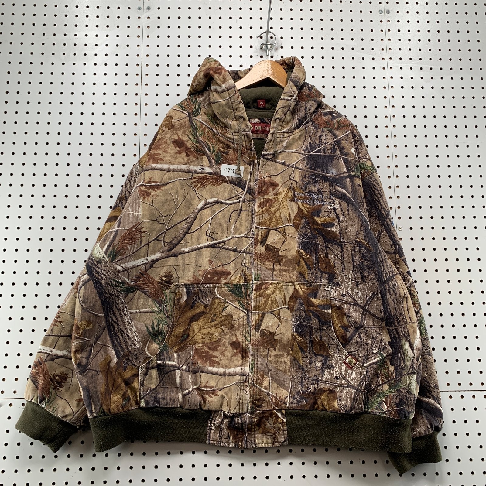 DRI DUCK Camo Hunting Canvas Jacket Mens 4XL Camouflage Fleece Lined Realtree