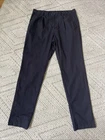 MASSIMO DUTTI NEW! Soft Black LEISURE FIT Pleated Cotton Straight Pants 32 #0037
