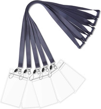 Lanyard with ID Badge Holder Black Breakaway Lanyards for ID Badges Keys Women M