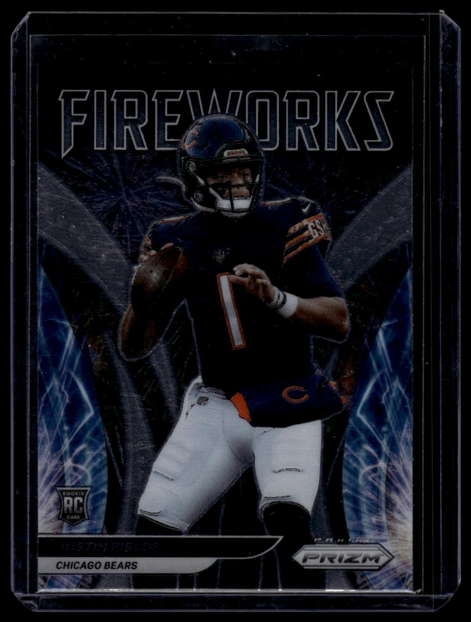 2021 Panini Prizm #F-24 Justin Fields Fireworks Rookie