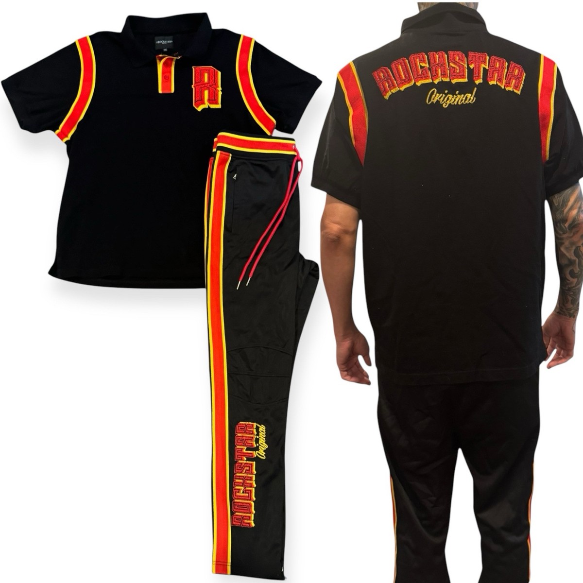 Mens Tracksuit Piece Set Shirt And Pants Streetwear Leisure