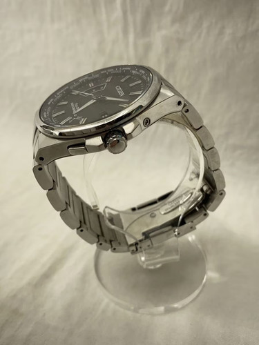 Citizen Eco-Drive H145-S116643 Radio-Pilotée St. Acier Noir Solaire Hommes Watch - Photo 2 sur 6