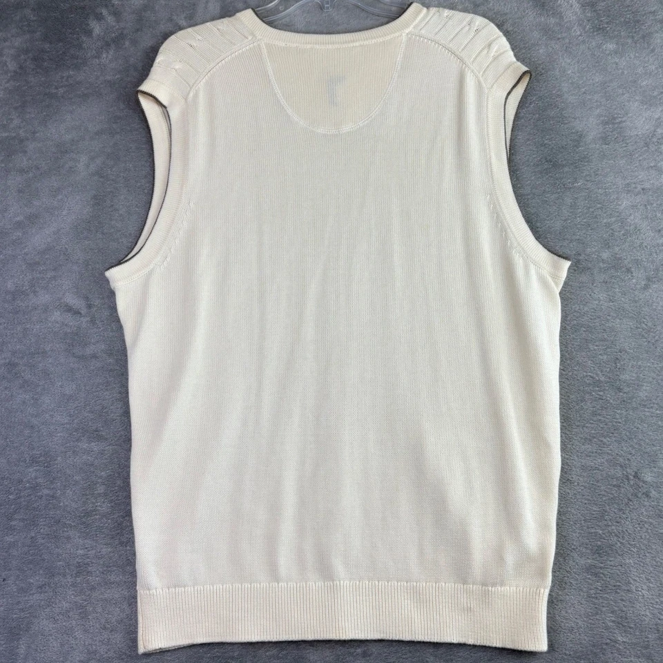 Cypress Links Ropa Deportiva Para Hombres L Suéter Chaleco Tejido con Cable Golf Marfil Preppy Nuevo con Etiquetas Foto 4 de 4