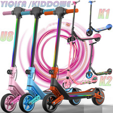 Elektroroller Kinder 15 km/h Klappbar Elektroscooter LED Kinderroller Alter 6-12