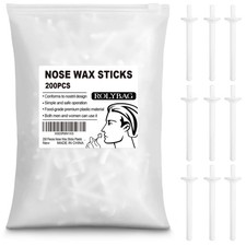 Nose Wax Sticks Applicators, 200 Pcs Plastic Wax Rod Wand for Nostril Cleanin...