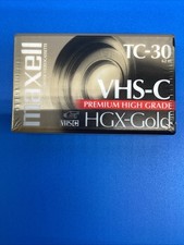 New Maxwell HGX-Gold VHS-C TC-30 Premium High Grade Camcorder Video Tape