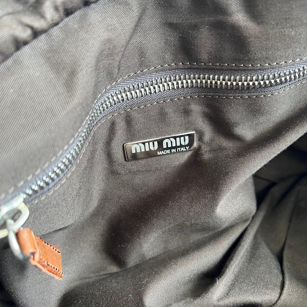 Miu Miu Leather Boston Shoulder Bag 90s Archive Mini Brown Handbag
