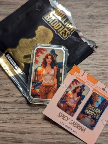 Bullion Baddies Spicy Sabrina - Series I - G1 - 1oz Silver Bar