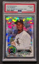 2018 Bowman Chrome Scouts Top 100 Luis Robert /150 Atomic #BTP29 White Sox PSA 9