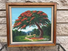ORIGINAL PAINTING BY HAITIAN ARTIST SIMEON MICHEL