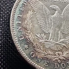 1882-O Morgan Silver Dollar Colorful Half-Moon Reverse Toning ⭐ AU w/ VIDEO 1405