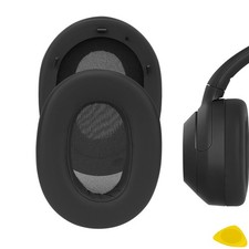 Geekria Quickfit Protein Leather Ear Pads for Sony ULT WEAR, WH-ULT900N Black 
