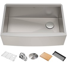 Kraus KWF210-30 Kore 29-7/8" Farmhouse Single Basin Stainless - Stainless Steel
