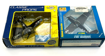 CLASSIC PROPS 1/100 & EASY MODEL 1/72 DIE CAST F4U CORSAIR / F6F Hellcat