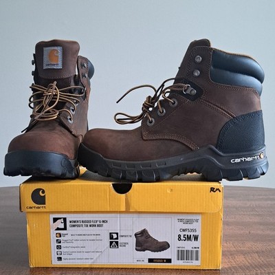 Carhartt Women's 8.5 Rugged Flex Composite Toe Work Boot 6'' Brown New