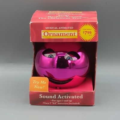 Vintage 1986 Animated Singing Christmas Ornament - Clap or Talk to Activate PBC