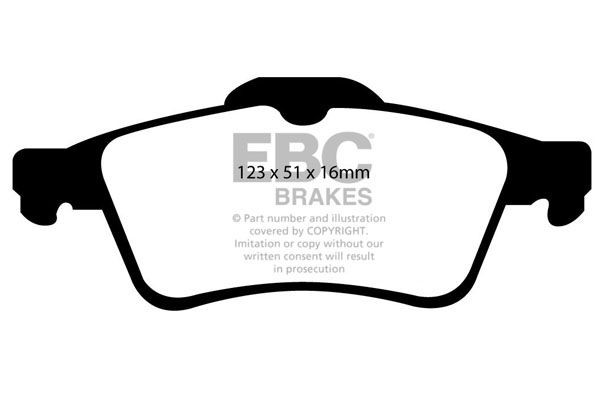Brake Pad Set For Disc Brake Rear Fits Ford Tourneo Connect EBC Brakes DP1448