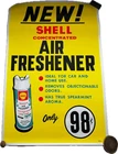 Vintage Shell Gas Station Banner Sign 48"x33" Air Freshener 1970s Promo OP23