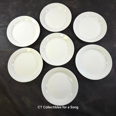 Set of 7 Williams Sonoma Essential White Bread Plates 6 3/8''