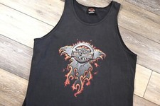Harley Davidson 2002 Tank Top Large Eagle Flames Motorcycles