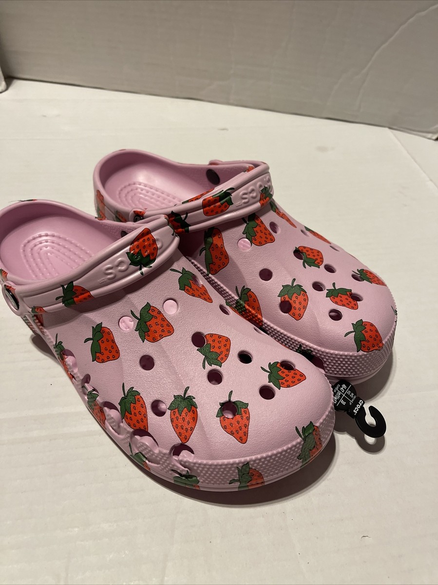 Crocs BAYA SEASONAL PRINTED CLOG Ballerina Pink Strawberry Womens  Mens 12