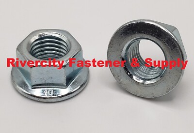 Lot De 100 écrous à Embase M10 X 1.25 - Filet Fin, Classe 10.9, Zinc, Pour Boulonnerie Solide