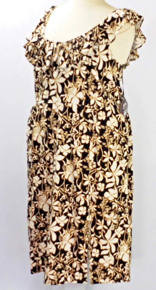 Nuevo con etiquetas Vestido AVA & VIV Multicolor Talla Grande 4X Cuello Volantes Mezcla de Lino Foto 3 de 4