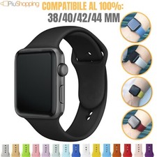 CINTURINO PER APPLE WATCH SERIE 5 4 3 2 1 IN SILICONE SPORT 38 40 42 44 MM