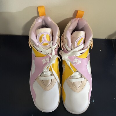 Girls Nike Air Jordan 8 Retro 'Arctic Punch' 580529-816 Size 7Y B