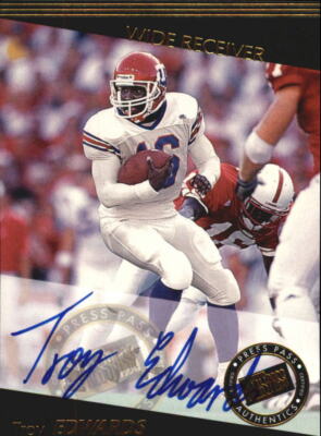 Z2159 - 1999 Press Pass Autogramme #11 Troy Edwards Auto - Nm-Mt