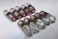 10x 12V E5 LES LED Miniature Filament Warm White Screw Dolls House Light Bulbs