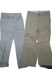 2 pair Khaki Slacks Kids Size 7 Izod slim Place Est 1989 reg Ships promptly