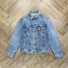 Levi’s Strauss & Co Love Heart Flower Blue Denim Jacket Women’s Size 36r