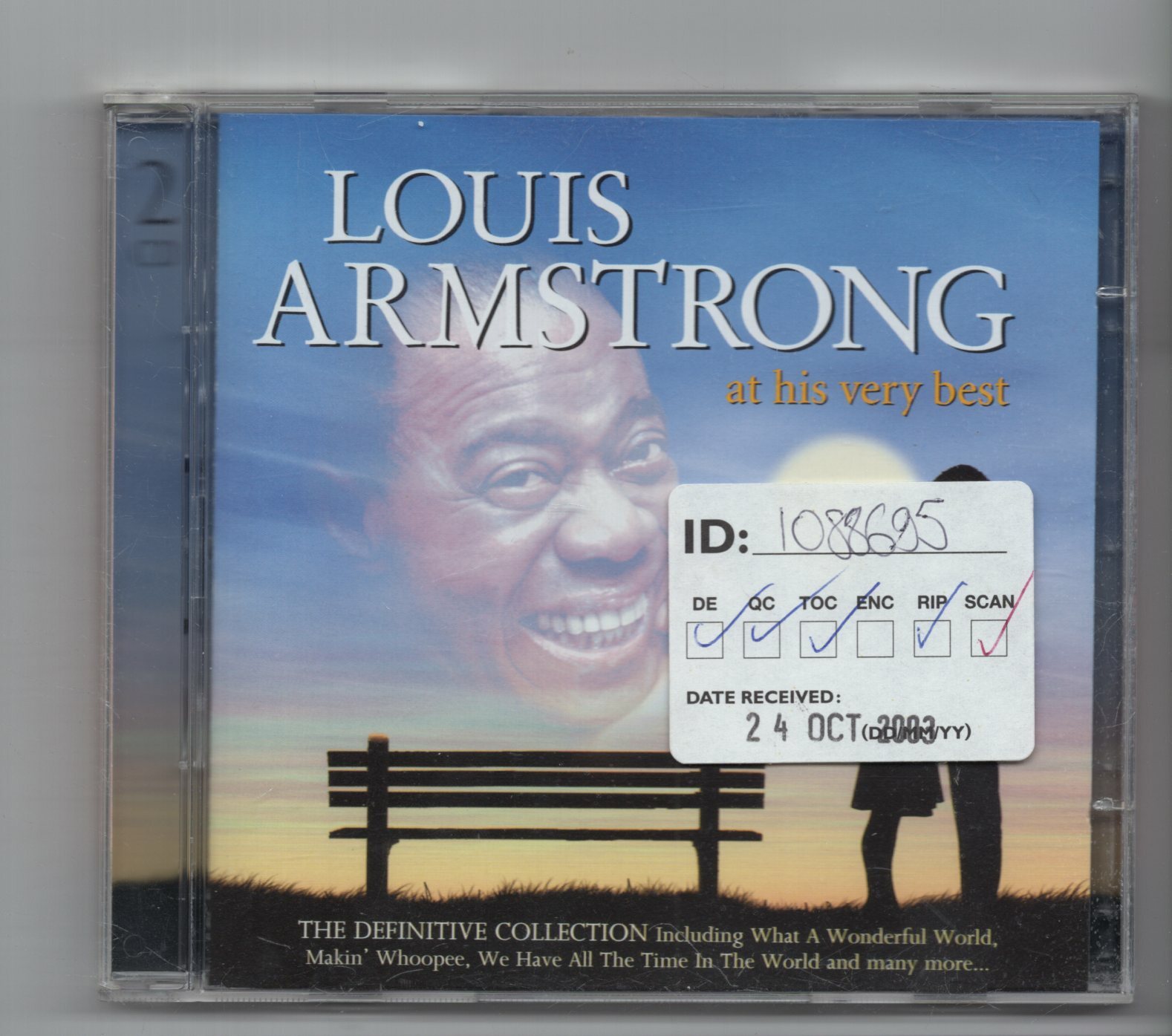 (JO102) Louis Armstrong, At His Very Best - 2003 double CD