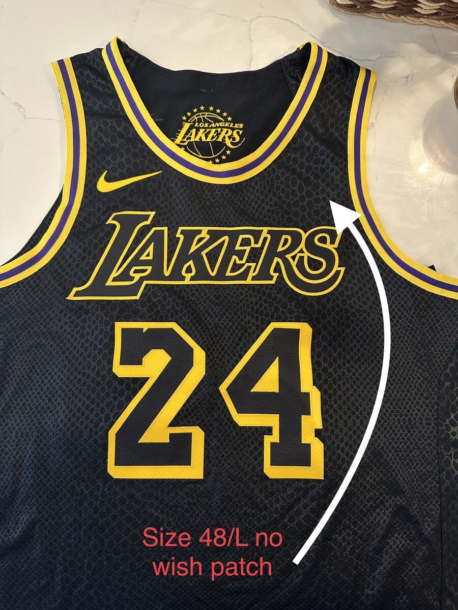 Kobe Bryant Nike Authentic City Edition Jersey Black Mamba Lakers Size 44 M