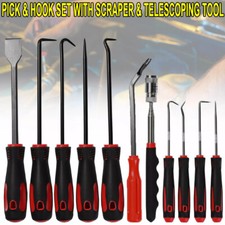 11Pcs Precision Scraper Pick Hook Set Telescoping Kit Five large hook Auto Tool