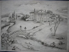 * TRI CHEM 2327 B COUNTRY HOUSE Liquid Embroidery Picture TRICHEM